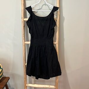 Free people ruffle sleeve open back dress